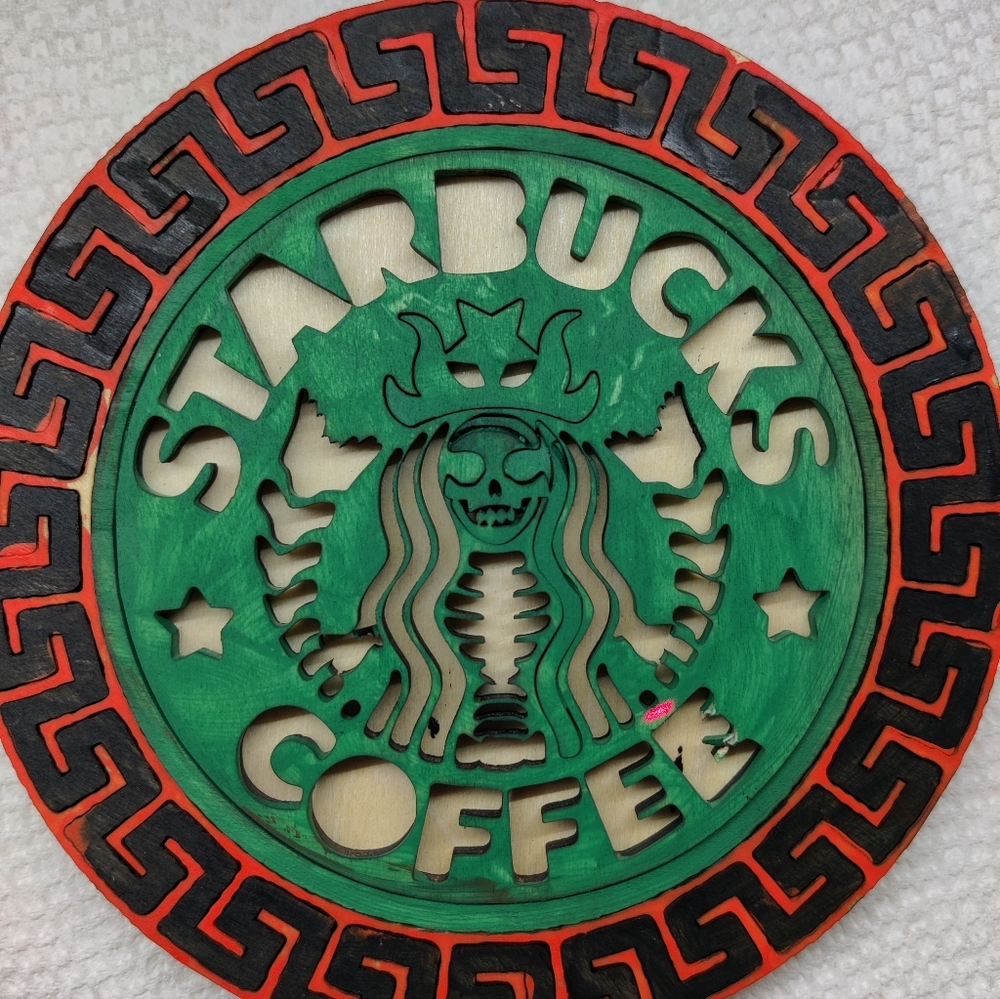 Starbucks desk decor